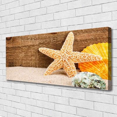 Quadro em tela Arte de estrela do mar de areia