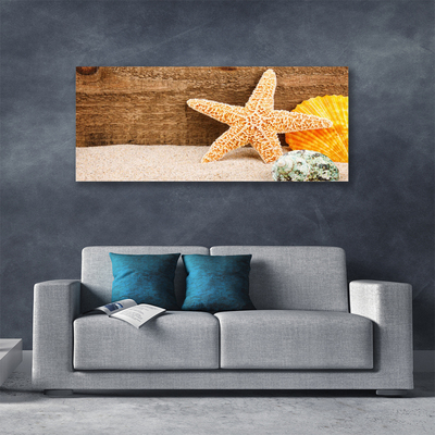 Quadro em tela Arte de estrela do mar de areia