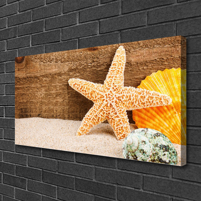 Quadro em tela Arte de estrela do mar de areia