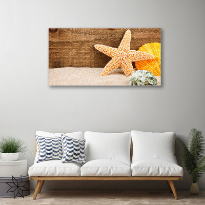 Quadro em tela Arte de estrela do mar de areia