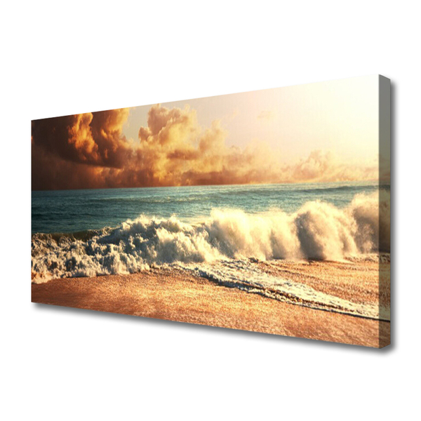 Quadro canvas Paisagem de ondas de praia oceânica