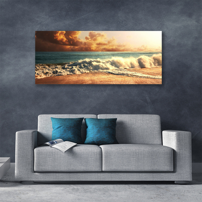 Quadro canvas Paisagem de ondas de praia oceânica