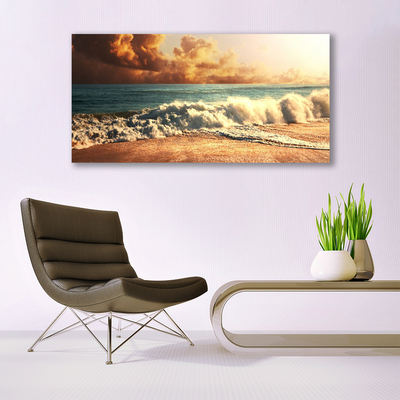 Quadro canvas Paisagem de ondas de praia oceânica