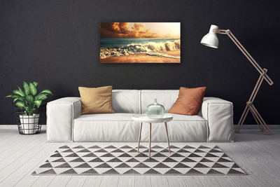 Quadro canvas Paisagem de ondas de praia oceânica
