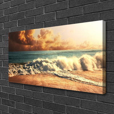 Quadro canvas Paisagem de ondas de praia oceânica