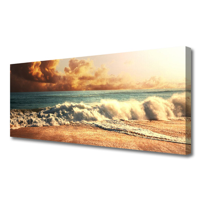 Quadro canvas Paisagem de ondas de praia oceânica