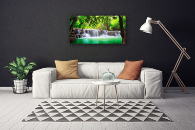 Quadro em tela Cachoeira Lago Floresta Natureza