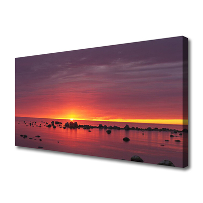 Quadro em tela Paisagem do Mar e do Sol