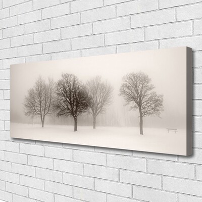 Quadro em tela Paisagem de árvores de neve