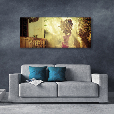 Quadro canvas Mulher Homem Madeira