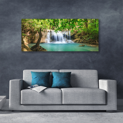 Quadro canvas Cachoeira Lago Floresta Natureza