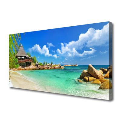 Quadro canvas Paisagem de praia e mar