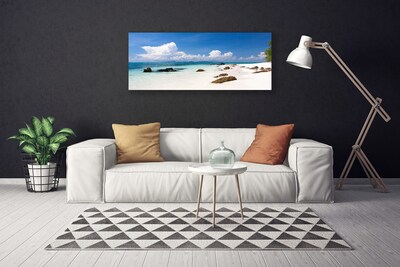 Quadro em tela Paisagem de praia e mar