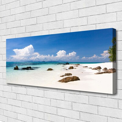 Quadro em tela Paisagem de praia e mar