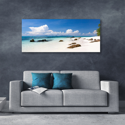 Quadro em tela Paisagem de praia e mar