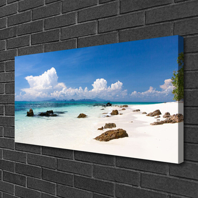 Quadro em tela Paisagem de praia e mar