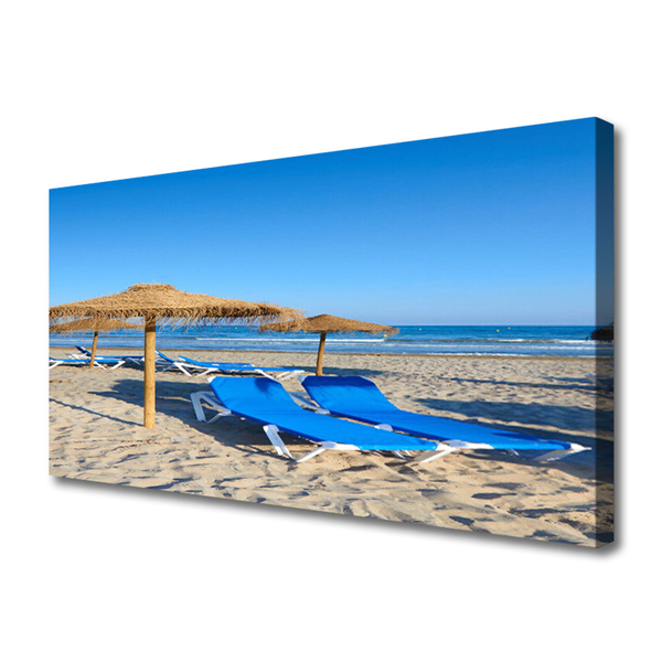 Quadro em tela Paisagem de praia e mar