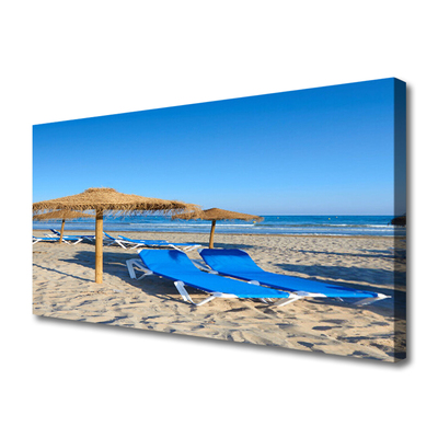 Quadro em tela Paisagem de praia e mar
