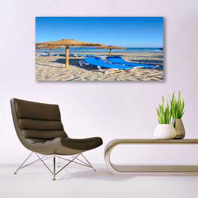 Quadro em tela Paisagem de praia e mar