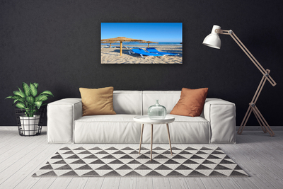 Quadro em tela Paisagem de praia e mar