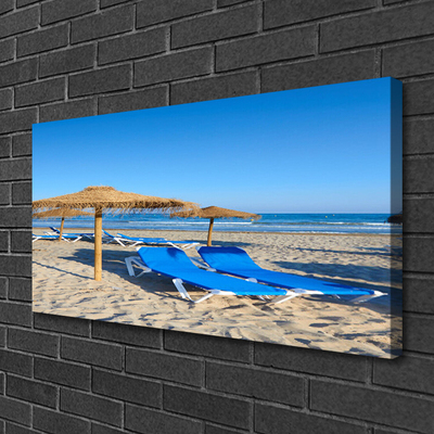 Quadro em tela Paisagem de praia e mar