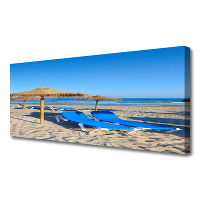 Quadro em tela Paisagem de praia e mar