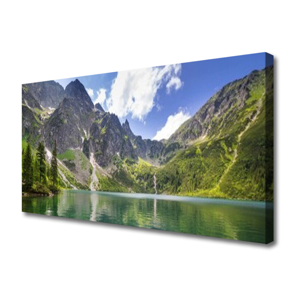 Quadro em tela Paisagem de lago de montanha