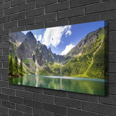Quadro em tela Paisagem de lago de montanha