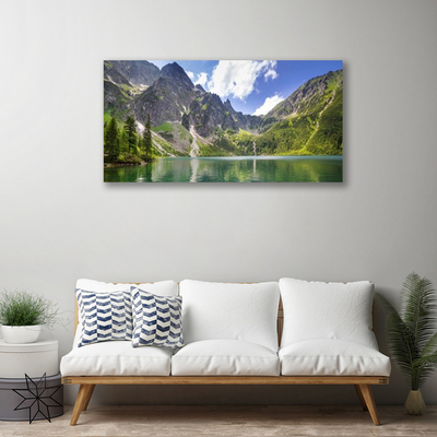 Quadro em tela Paisagem de lago de montanha
