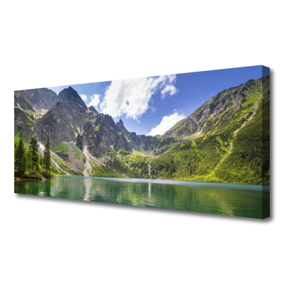 Quadro em tela Paisagem de lago de montanha