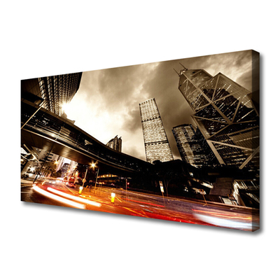 Quadro em tela Casas da City Road