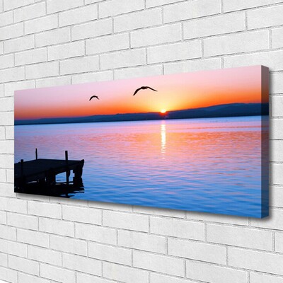 Quadro canvas Paisagem solar do cais do mar