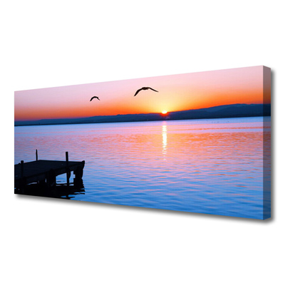 Quadro canvas Paisagem solar do cais do mar