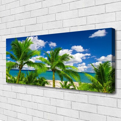 Quadro em tela Paisagem de palmeiras marinhas