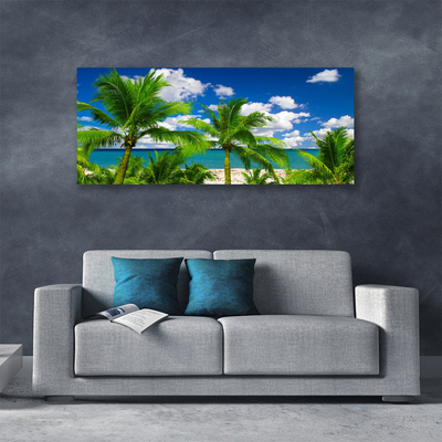 Quadro em tela Paisagem de palmeiras marinhas