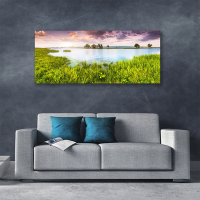 Quadro em tela Natureza do Lago Grass