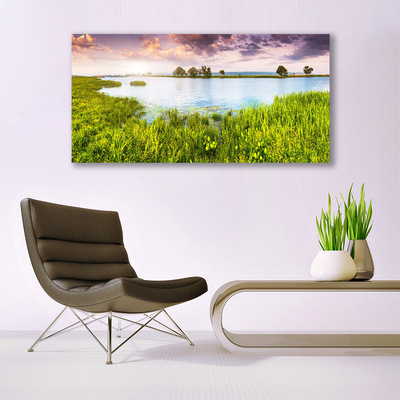 Quadro em tela Natureza do Lago Grass