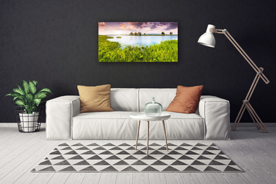 Quadro em tela Natureza do Lago Grass