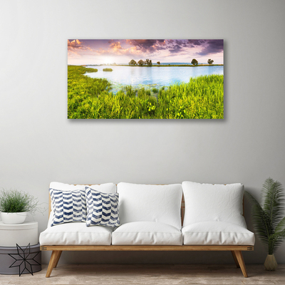 Quadro em tela Natureza do Lago Grass