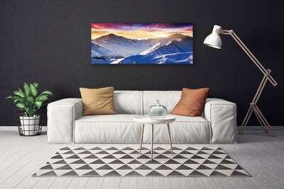 Quadro canvas Paisagem de montanhas e neve
