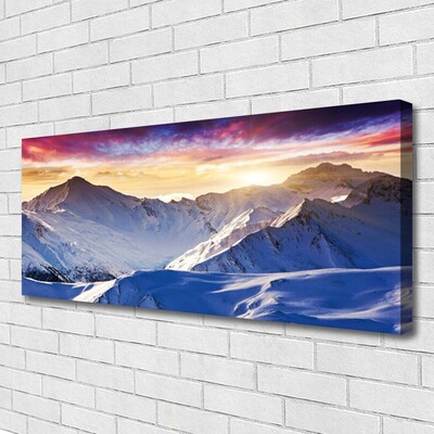 Quadro canvas Paisagem de montanhas e neve