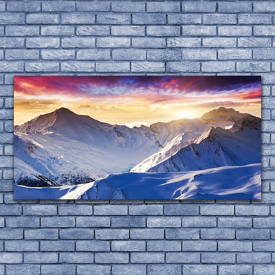 Quadro canvas Paisagem de montanhas e neve
