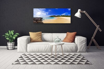 Quadro em tela Paisagem de praia, mar e sol
