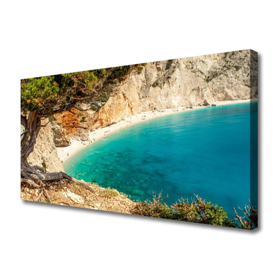 Quadro canvas Praia Bay Sea Rocks