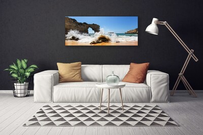 Quadro canvas Praia Mar Ondas Paisagem
