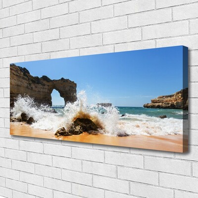 Quadro canvas Praia Mar Ondas Paisagem