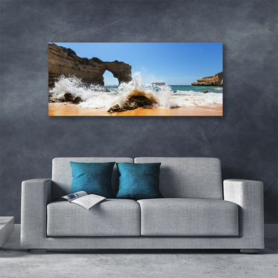 Quadro canvas Praia Mar Ondas Paisagem
