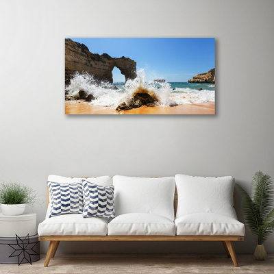 Quadro canvas Praia Mar Ondas Paisagem