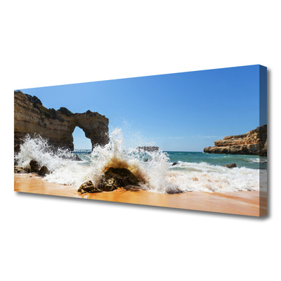 Quadro canvas Praia Mar Ondas Paisagem