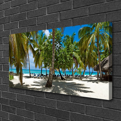 Quadro canvas Paisagem de palmeiras de praia